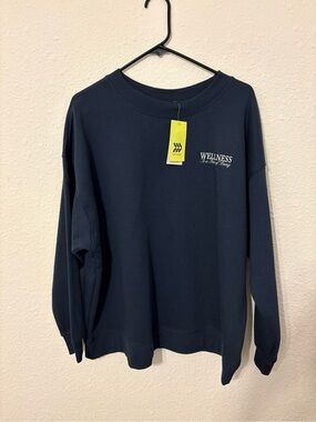 All in motion Women’s Wellness Navy Crewneck Sweatshirt - Cozy Pullover